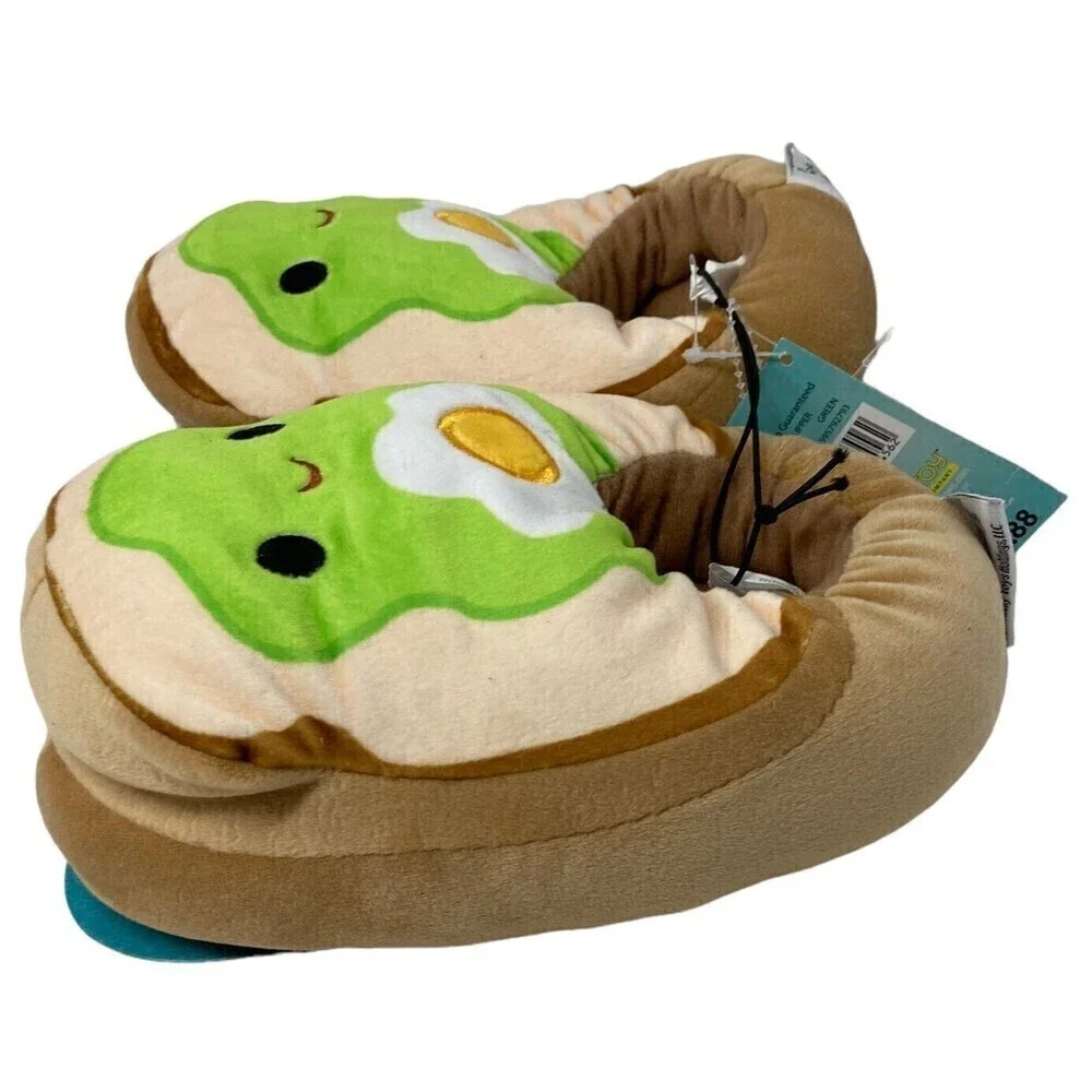 Squishmallows Sinclair The Avocado Toast Girl's Slippers Size 13-1 NEW